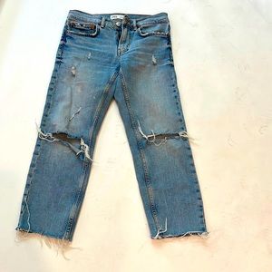 Zara premium slim boyfriend in beach blue